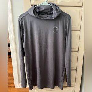 Carhartt Men's Grey Sun Defender Hooded Shirt